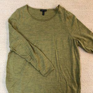 Eileen Fisher Merino Wool Green Sweater